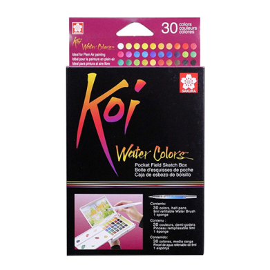 Sakura Koi Water Colors Pocket Field Sketch Box - (30 Colors)