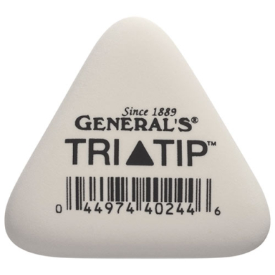 Tri-Tip Soft Triangular White Eraser