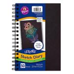 Create Your Own Sketch Diary 9"x6" Black - 50 sheets