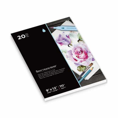 Spectrum Noir Premium Watercolor Paper Pad-9"x12", 111 lbs