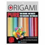 Yasutomo Pure Color Origami Mini Sheets 3"-100 Assorted Colors 100 Sheets