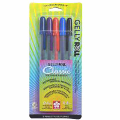 Sakura Gelly Roll Classic Pens -08 Medium Assortment-5pk