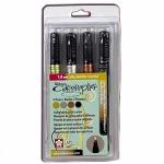 Sakura Pen-Touch Calligrapher Assorted Marker Set-4pc