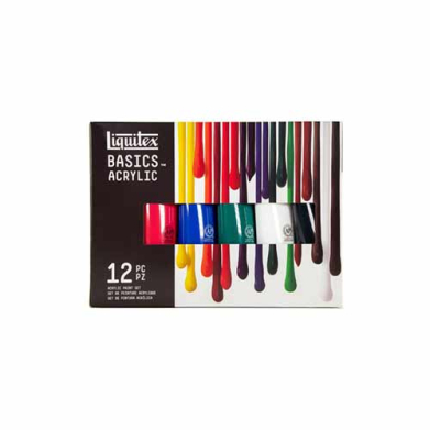 Liquitex Basics Acrylic Color Tube Set-12x118ml