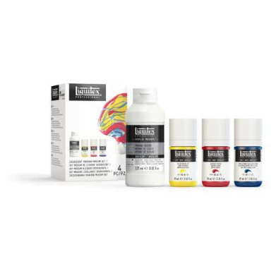 Liquitex Pouring Medium & Soft Body Acrylic Set- Iridescent