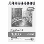 Bee Inspired Artist Jumbo Sketching Pad 9"x12" 68lbs, 200 sheets, Top Spiral Bound BEE-90106T-912