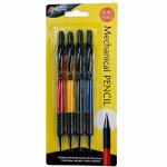 Mechanical Twistable Eraser Pencil Set with Rubber Grip- 4ct