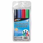 Permanent Chisel Tip Broad Marker- Assorted (4ct)
