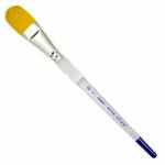 Royal Langnickel Soft-Grip Golden Taklon Brush - Short Handle, Oval Mop 1"