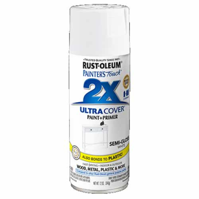 2x Ultra Cover 12oz Semi-Gloss Spray- White