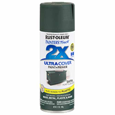 2x Ultra Cover 12oz Satin Spray- Hunt Club Green