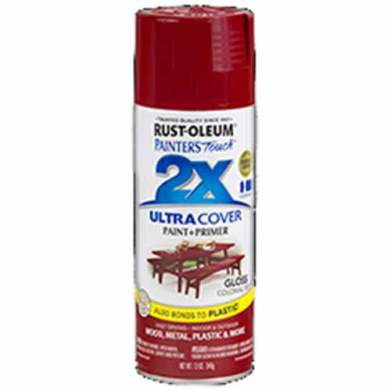 2x Ultra Cover 12oz Gloss Spray- Colonial Red