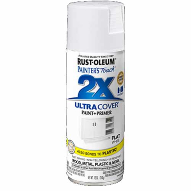 2x Ultra Cover 12oz Flat Spray- White