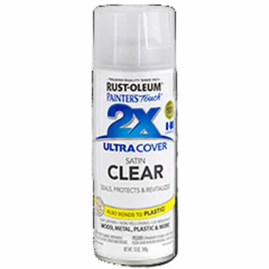 2x Ultra Cover 12oz Satin Spray- Clear