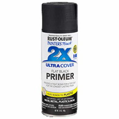 2x Ultra Cover 12oz Flat Spray- Black Primer