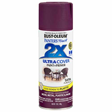 2x Ultra Cover 12oz Satin Spray- Aubergine