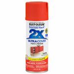 2x Ultra Cover 12oz Satin Spray- Fire Orange