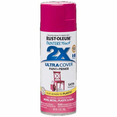 2x Ultra Cover 12oz Satin Spray- Magenta