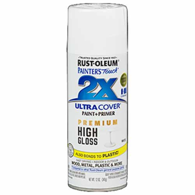 2x Ultra Cover 12oz High Gloss Spray- White
