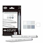Royal Langnickel Azure Dual-Tip Alcohol Marker Set - 7pc Grayscale