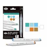 Royal Langnickel Azure Dual-Tip Alcohol Marker Set - 7pc Meditrina