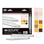 Royal Langnickel Azure Dual-Tip Alcohol Marker Set - 13pc Complexion
