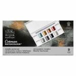 Winsor & Newton Cotman Watercolor Pocket Set- 8 Metallic Half Pans & 6- 8ml Tubes