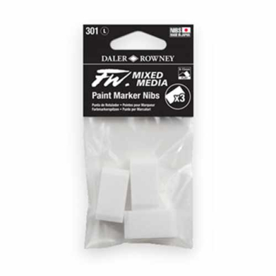 Daler Rowney FW Mixed Media Paint Marker Replacement Flat Nibs-3pk 160323301