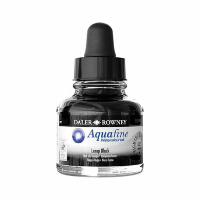 Daler Rowney Aquafine Watercolor 1oz Ink- Lamp Black