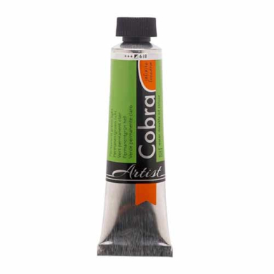 Cobra Artist Oil Paint- Permanent Green Light - 40ml