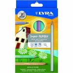 Lyra Super Ferby Metallic Colored Pencils- 12ct