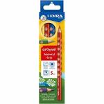 Lyra Triangular Grooved Colored Pencils- 5ct
