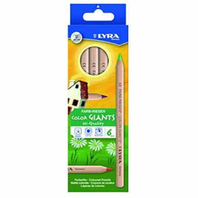 Farb-Riesen Color Giants Natural Lacquared Colored Pencils- 6ct  L3931060