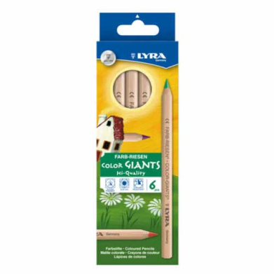 Farb-Riesen Color Giants Lacquared Colored Pencils- 6ct  L3941060