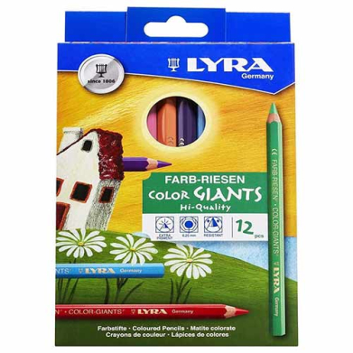 Farb-Riesen Color Giants Lacquared Colored Pencils- 12ct  L3941120