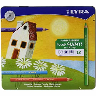 Farb-Riesen Color Giants Lacquared Colored Pencils With Metal Box- 12ct  L3941181