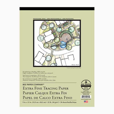 Bee Paper Bleed Proof Extra Fine Tracing Paper Pack- 9x12 (100shts)