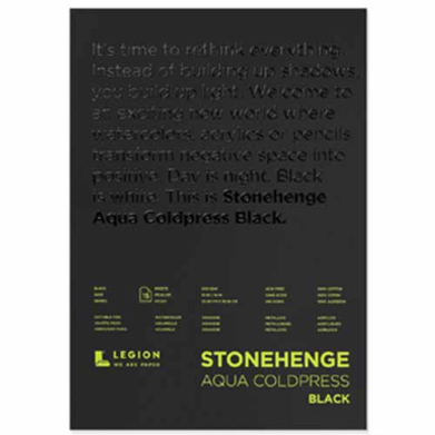 Legion Artist Stonehenge Aqua CP 140lb Black Pad- 10x14