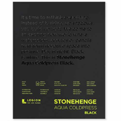 Legion Artist Stonehenge Aqua CP 140lb Black Pad- 8x10