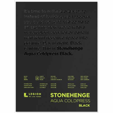 Legion Artist Stonehenge Aqua CP 140lb Black Pad- 9x12
