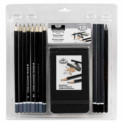 Royal Langnickel Essentials Sketching Pencil Set W/ Sketchbook- 13pc RART-2102