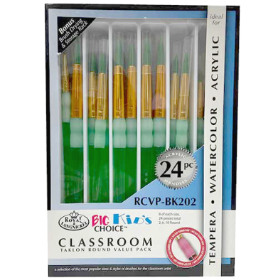 Royal Langnickel Big Kids Choice Round Value Pack- 24pc (2, 6, 10)
