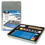 Royal Langnickel Medium Essentials Tin Box Watercolor Pencil Set - 16pc RSET-ART2307