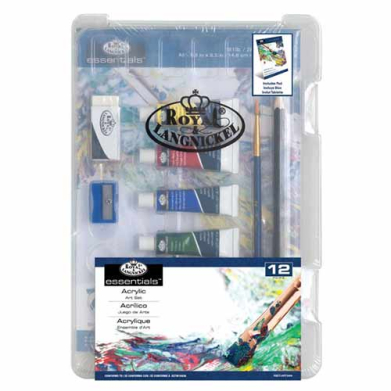 Essentials Mini Clearview Acrylic Painting Art Set 12pc  RSET-ART3404