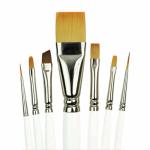 Royal Gold Golden Taklon Short Handle Set -7pc