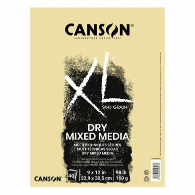 Canson XL Dry Mixed Media Natural- 9x12 (40 Sht)