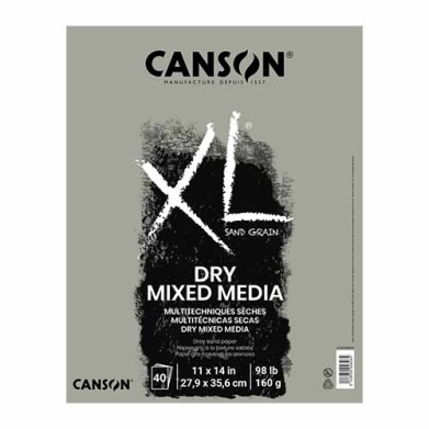 Canson XL Dry Mixed Media Grey- 11x14 (40 Sht)