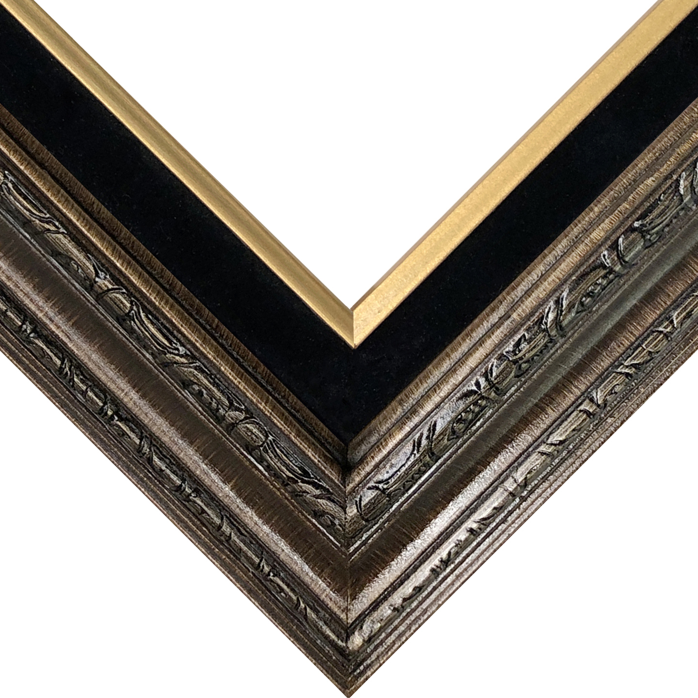 Closeout Econo Frame Brushed Gold with Black Liner 8″ x 10″ Quality