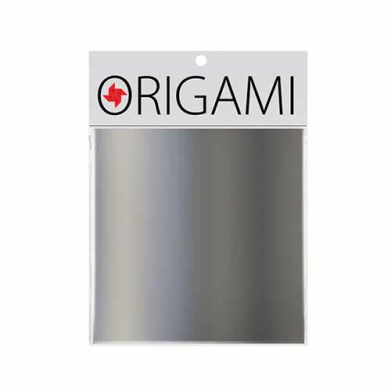 Yasutomo Metallic Foil Origami Paper 5. 7/8" - (25 sheets) Single Sided Silver