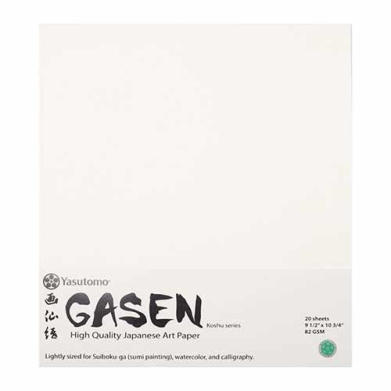 Yasutomo Japanese Gasen Washi Paper-  9-1/2"x10-3/4" (20 Sheets)